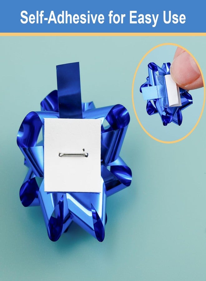 Extrapins 100 Pcs Mini Christmas Gift Bows, 1 Inch Blue Small Star Bow, Adhesive Present Bows for Christmas, Holiday, Party Decorations, DIY Crafts, Wrapping Presents and Gifts - Image 3